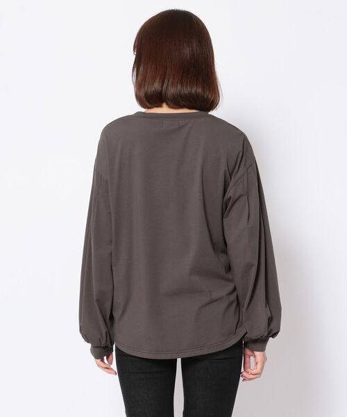 EACH.(イーチ)の「EACH(イーチ)VOLUME PUFF SLEEVE TEE(Tシャツ/カットソー・レディース・ホワイト/グレー/ブラック・FREE)」の4枚目の写真