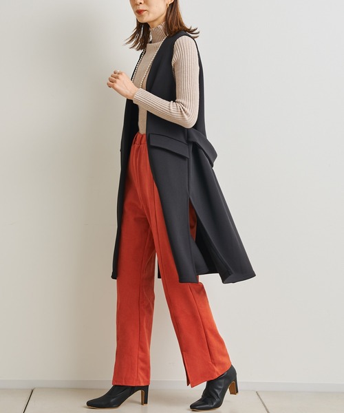 prose verse（プロズヴェール）の「センタースリットピンタックパンツ（その他パンツ・レディース・グリーン/ブラック/オレンジ・MEDIUM）」の9枚目の写真