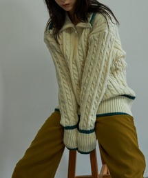 VACANCY | ハーフジップ配色ニット(ニット/セーター)