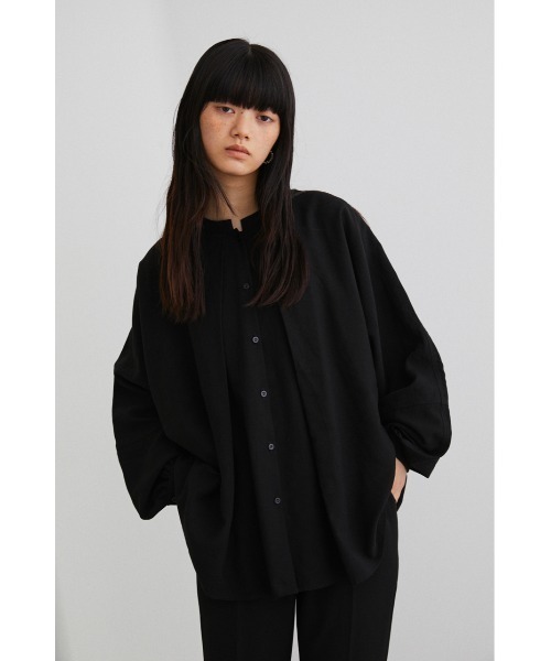 STYLEMIXER（スタイルミキサー）の「ディープタックドルマンシャツ（シャツ/ブラウス・レディース・ライトグレー/マルチ/ブラック/ホワイト・FREE）」の19枚目の写真
