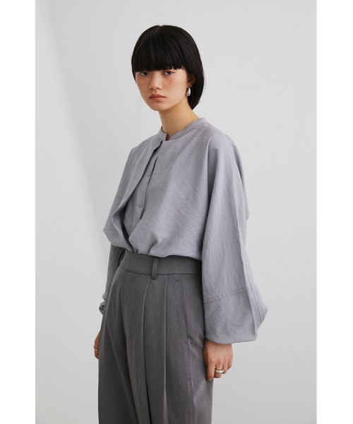 STYLEMIXER（スタイルミキサー）の「ディープタックドルマンシャツ（シャツ/ブラウス・レディース・ライトグレー/マルチ/ブラック/ホワイト・FREE）」の21枚目の写真