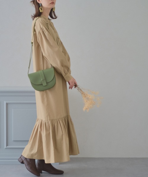 acro（アクロ）の「ドレスシャツロングワンピース/AC1159（シャツワンピース・レディース・ホワイト/ブラック/ベージュ・ﾌﾘ-）」の12枚目の写真