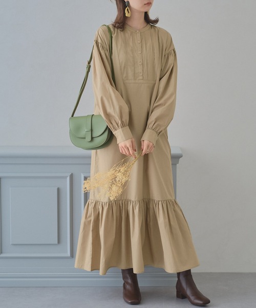 acro（アクロ）の「ドレスシャツロングワンピース/AC1159（シャツワンピース・レディース・ホワイト/ブラック/ベージュ・ﾌﾘ-）」の17枚目の写真