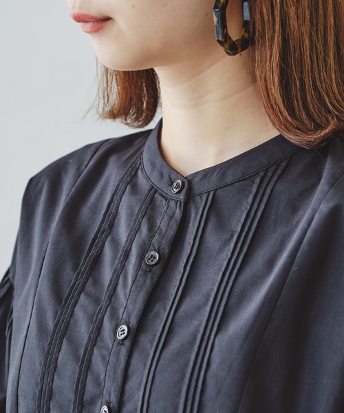 acro（アクロ）の「ドレスシャツロングワンピース/AC1159（シャツワンピース・レディース・ホワイト/ブラック/ベージュ・ﾌﾘ-）」の16枚目の写真