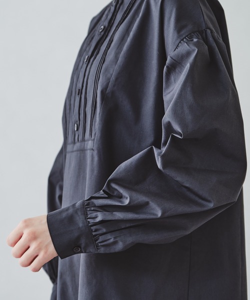 acro（アクロ）の「ドレスシャツロングワンピース/AC1159（シャツワンピース・レディース・ホワイト/ブラック/ベージュ・ﾌﾘ-）」の5枚目の写真