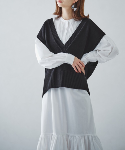 acro（アクロ）の「ドレスシャツロングワンピース/AC1159（シャツワンピース・レディース・ホワイト/ブラック/ベージュ・ﾌﾘ-）」の18枚目の写真