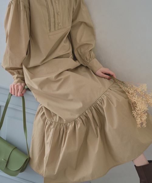 acro（アクロ）の「ドレスシャツロングワンピース/AC1159（シャツワンピース・レディース・ホワイト/ブラック/ベージュ・ﾌﾘ-）」の21枚目の写真