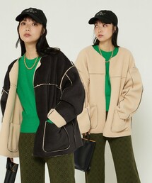 FREAK'S STORE | リバーシブルコーデュロイボアショートコート(その他アウター)