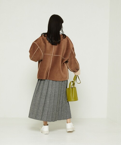 FREAK'S STORE（フリークスストア）の「リバーシブルコーデュロイボアショートコート（その他アウター・レディース・チャコールグレー/ブラウン/オフホワイト・ﾌﾘ-）」の11枚目の写真