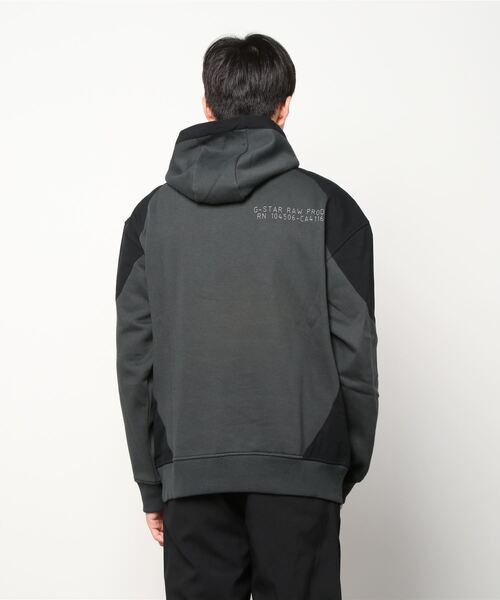 G-STAR（ジースター）の「WOVEN MIX GRAPHIC LOOSE HOODED SWEATER/ロゴパーカー（パーカー・メンズ・ダークグレー/ダークブルー・X-LARGE/LARGE/MEDIUM/X-SMALL/SMALL）」の15枚目の写真