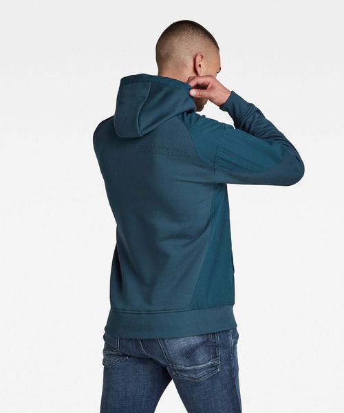 G-STAR（ジースター）の「WOVEN MIX GRAPHIC LOOSE HOODED SWEATER/ロゴパーカー（パーカー・メンズ・ダークグレー/ダークブルー・X-LARGE/LARGE/MEDIUM/X-SMALL/SMALL）」の10枚目の写真