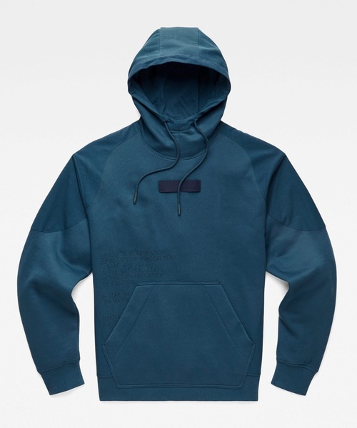 G-STAR（ジースター）の「WOVEN MIX GRAPHIC LOOSE HOODED SWEATER/ロゴパーカー（パーカー・メンズ・ダークグレー/ダークブルー・X-LARGE/LARGE/MEDIUM/X-SMALL/SMALL）」の12枚目の写真