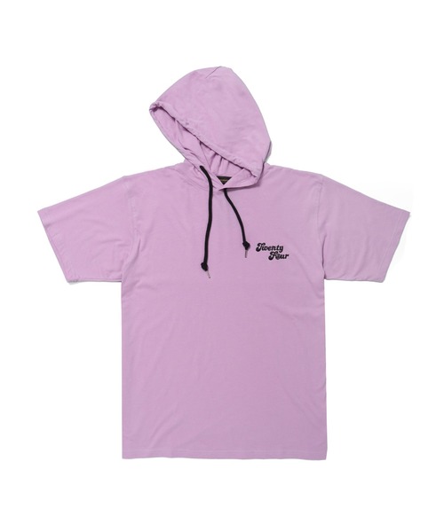 24karats（トゥウェンティーフォーカラッツ）の「EMB. Logo Hoodie SS（パーカー・メンズ・ブラック/パープル・SMALL/MEDIUM/LARGE/X-LARGE）」の2枚目の写真