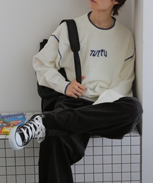 TUTTU | ルーズシルエットロゴ ニット プルオーバー(ニット/セーター)