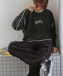 TUTTU | ルーズシルエットロゴ ニット プルオーバー(ニット/セーター)