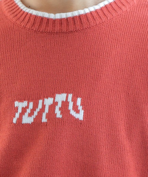 TUTTU（トゥトゥ）の「ルーズシルエットロゴ ニット プルオーバー（ニット/セーター・メンズ・ダークグリーン/ブラウン/オフホワイト/オレンジ/ダークブルー・M/L）」の19枚目の写真