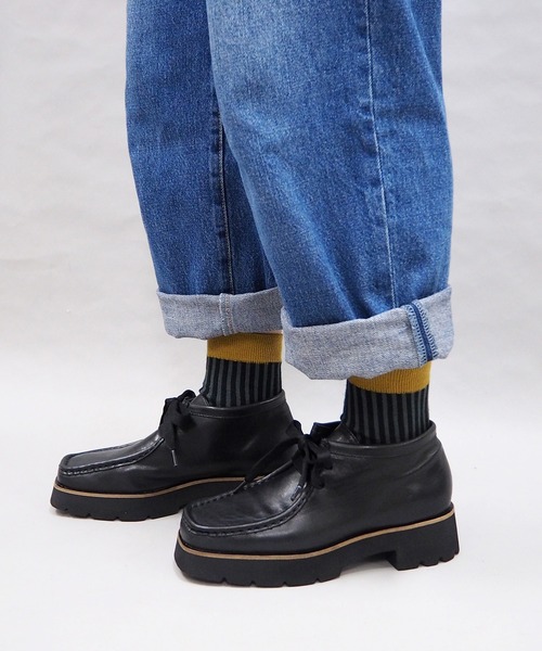 あしながおじさん（アシナガオジサン）の「厚底チロリアンシューズ　-6701275（モカシン/デッキシューズ・レディース・ベージュ/レッド/ブラック・23.0cm/22.5cm/23.5cm/24.0cm/24.5cm）」の16枚目の写真