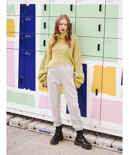 jouetie（ジュエティ）の「ジョガーベルトパンツ（その他パンツ・レディース・グレー/ブラック/パープル・MEDIUM）」の6枚目の写真