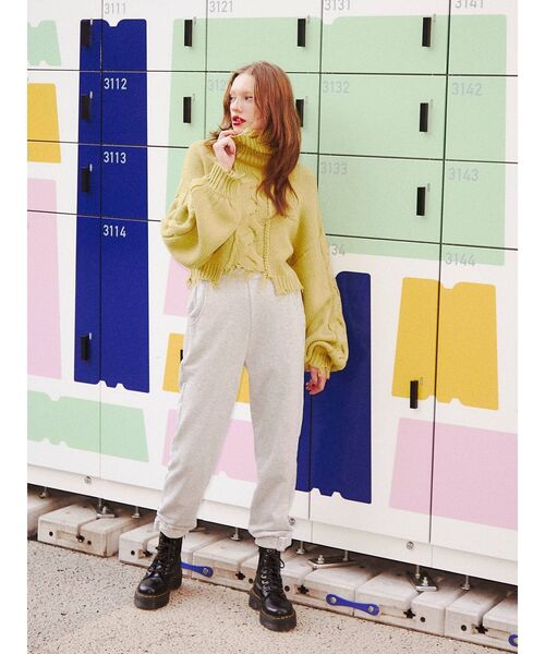 jouetie（ジュエティ）の「ジョガーベルトパンツ（その他パンツ・レディース・グレー/ブラック/パープル・MEDIUM）」の10枚目の写真