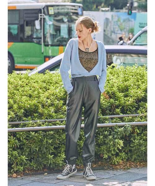 jouetie（ジュエティ）の「ジョガーベルトパンツ（その他パンツ・レディース・グレー/ブラック/パープル・MEDIUM）」の5枚目の写真