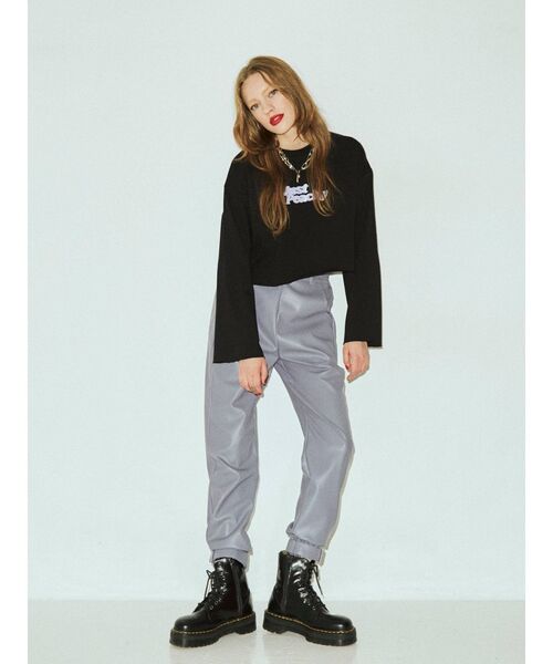 jouetie（ジュエティ）の「ジョガーベルトパンツ（その他パンツ・レディース・グレー/ブラック/パープル・MEDIUM）」の7枚目の写真