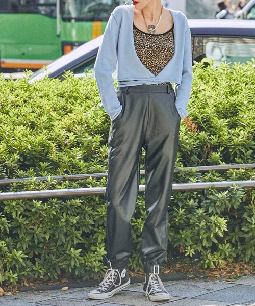 jouetie（ジュエティ）の「ジョガーベルトパンツ（その他パンツ・レディース・グレー/ブラック/パープル・MEDIUM）」の2枚目の写真