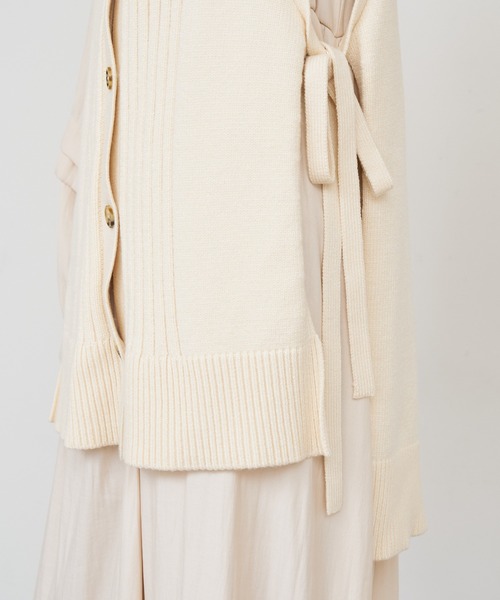 BONbazaar（ボンバザール）の「《2点セット、マルチスタイリング》ニットベスト＆ワンピース（ワンピース・レディース・アイボリー/ブラック/ベージュ・FREE）」の7枚目の写真