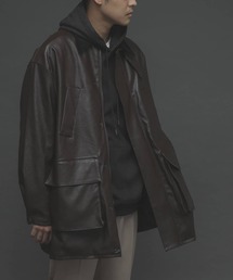 SENSE OF PLACE by URBAN RESEARCH | フェイクレザーハンティングジャケット(カバーオール)