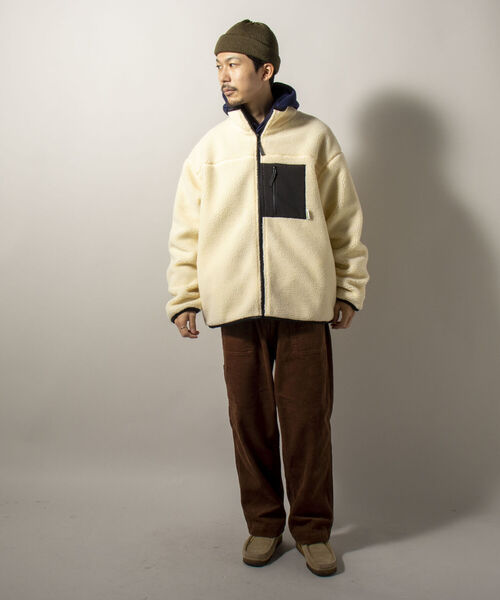 FREDY MAC（フレディーマック）の「【FREDYMAC/フレディマック】ユニセックス ボアフリースZIPブルゾン（ブルゾン・メンズ・オフホワイト/ブラック/ブラウン系その他/パープル系その他・MEDIUM）」の18枚目の写真