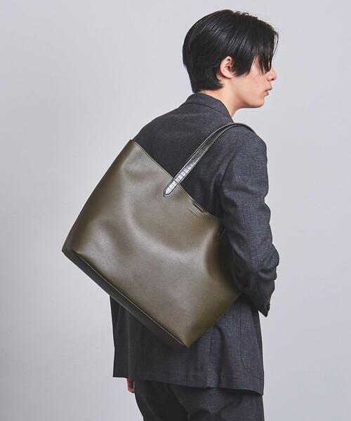 UNITED ARROWS マイクロファイバー コンビ トートバッグ ブラック UNITED ARROWS（ユナイテッドアローズ）の「＜UNITED ARROWS