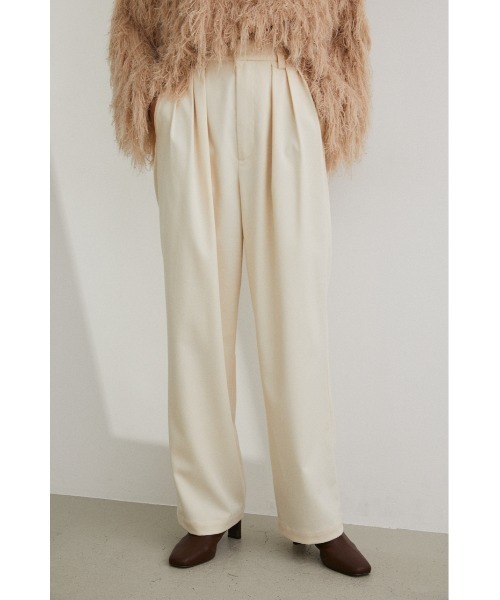 STYLEMIXER（スタイルミキサー）の「ﾙｰｽﾞｽﾘｰﾀｯｸﾊﾟﾝﾂ（スラックス・レディース・アイボリー/ブラック/ブラウン・SMALL/MEDIUM/X-SMALL）」の2枚目の写真