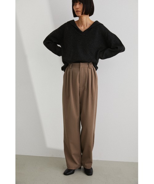 STYLEMIXER（スタイルミキサー）の「ﾙｰｽﾞｽﾘｰﾀｯｸﾊﾟﾝﾂ（スラックス・レディース・アイボリー/ブラック/ブラウン・SMALL/MEDIUM/X-SMALL）」の11枚目の写真