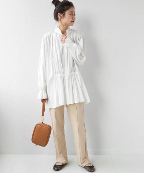 JOURNAL STANDARD relume（ジャーナルスタンダード　レリューム）の「コンパクト裏毛プルオンパンツ◆（スウェットパンツ・レディース・ベージュ/グレー系その他・FREE）」の9枚目の写真