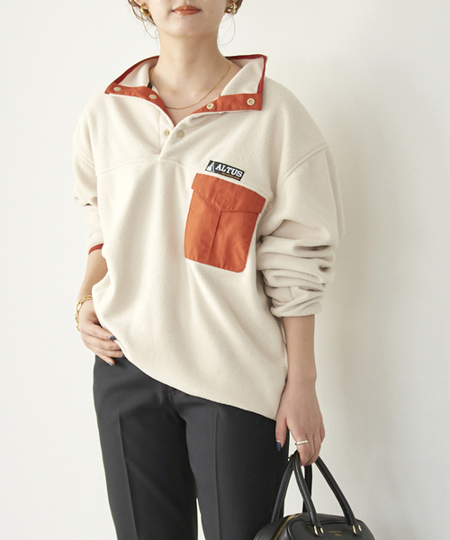 セール】【ALTUS/アルタス】SLOBE別注ハーフスナップフリース