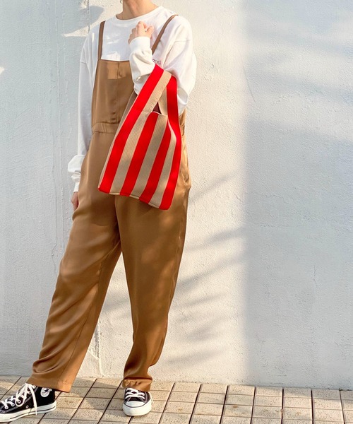 ottilie(オティーリエ)の「ストライプニットBAG(ハンドバッグ・レディース・ブラック/レッド・FREE)」の18枚目の写真