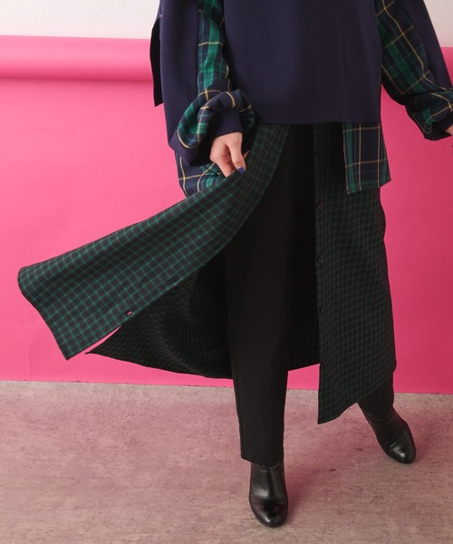 ear PAPILLONNER スウェットシャツコンビワンピースタグ付き ear PAPILLONNER（イアパピヨネ）の「スウェットシャツコンビ