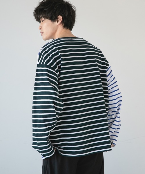 LOWRYS FARM(ローリーズファーム)の「USABIGバスクボーダー 261433(Tシャツ/カットソー・メンズ・ブラック/グリーン/ブルー/ブルー系その他・MEDIUM/LARGE)」の4枚目の写真