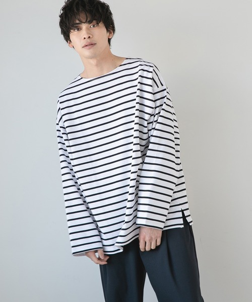 LOWRYS FARM(ローリーズファーム)の「USABIGバスクボーダー 261433(Tシャツ/カットソー・メンズ・ブラック/グリーン/ブルー/ブルー系その他・MEDIUM/LARGE)」の2枚目の写真