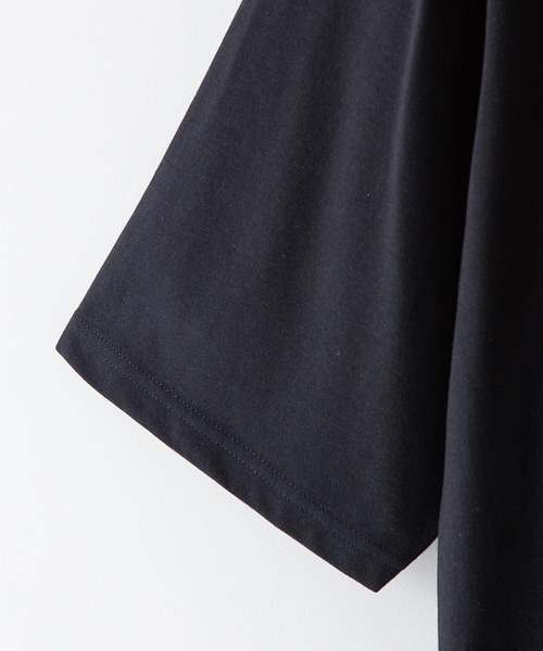 Blue Standard （ブルースタンダード）の「【BLUE STANDARD/ブルースタンダード】汗染みの目立ちにくいTシャツ ZEROSTAIN フェイクレイヤード　ビッグシルエットＴシャツ（Tシャツ/カットソー・メンズ・ホワイト/チャコールグレー/ブラック/ベージュ/ネイビー/オリーブ/ブルー・MEDIUM/LARGE/X-LARGE）」の10枚目の写真