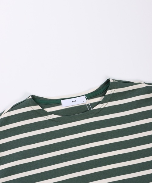FIDELITY（フィデリティ）の「BORDER L/S WIDE / ボーダーシャツ・ワイドシルエット（Tシャツ/カットソー・メンズ・オフホワイト/ネイビー/ロイヤルブルー/グリーン/オレンジ/ベージュ・LARGE/MEDIUM/SMALL）」の16枚目の写真