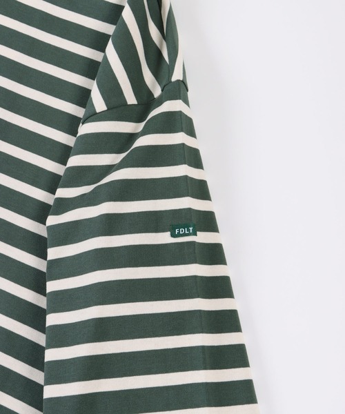 FIDELITY（フィデリティ）の「BORDER L/S WIDE / ボーダーシャツ・ワイドシルエット（Tシャツ/カットソー・メンズ・オフホワイト/ネイビー/ロイヤルブルー/グリーン/オレンジ/ベージュ・LARGE/MEDIUM/SMALL）」の17枚目の写真