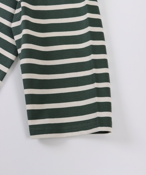 FIDELITY（フィデリティ）の「BORDER L/S WIDE / ボーダーシャツ・ワイドシルエット（Tシャツ/カットソー・メンズ・オフホワイト/ネイビー/ロイヤルブルー/グリーン/オレンジ/ベージュ・LARGE/MEDIUM/SMALL）」の18枚目の写真