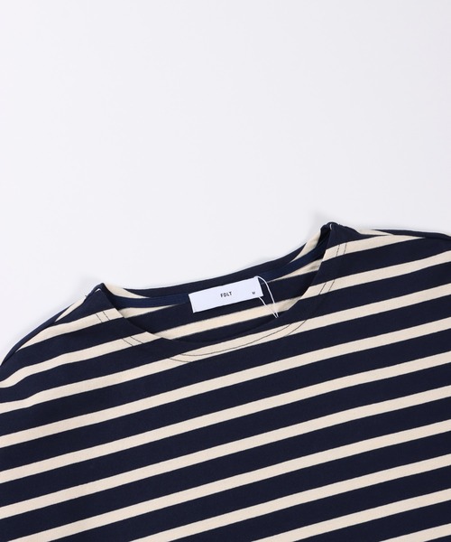 FIDELITY（フィデリティ）の「BORDER L/S WIDE / ボーダーシャツ・ワイドシルエット（Tシャツ/カットソー・メンズ・オフホワイト/ネイビー/ロイヤルブルー/グリーン/オレンジ/ベージュ・LARGE/MEDIUM/SMALL）」の19枚目の写真