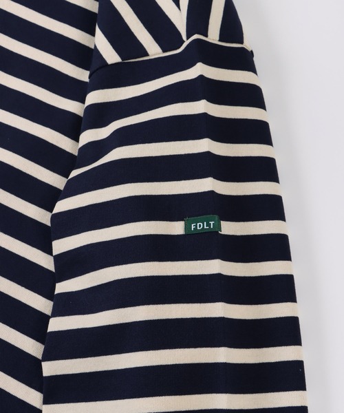 FIDELITY（フィデリティ）の「BORDER L/S WIDE / ボーダーシャツ・ワイドシルエット（Tシャツ/カットソー・メンズ・オフホワイト/ネイビー/ロイヤルブルー/グリーン/オレンジ/ベージュ・LARGE/MEDIUM/SMALL）」の20枚目の写真