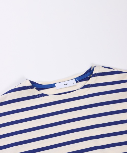 FIDELITY（フィデリティ）の「BORDER L/S WIDE / ボーダーシャツ・ワイドシルエット（Tシャツ/カットソー・メンズ・オフホワイト/ネイビー/ロイヤルブルー/グリーン/オレンジ/ベージュ・LARGE/MEDIUM/SMALL）」の22枚目の写真