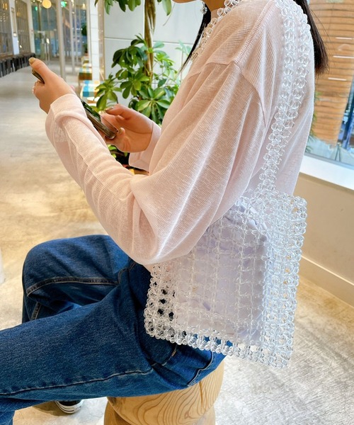 Me%(ミィパーセント)の「スカシビーズバッグ(ショルダーバッグ・レディース・グリーン系その他/その他・FREE)」の2枚目の写真