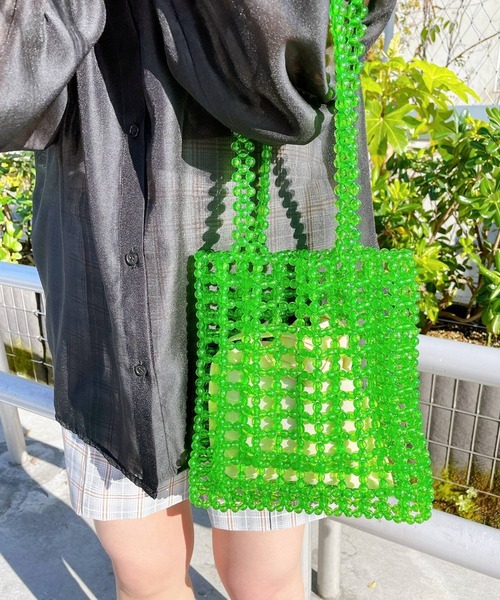 Me%(ミィパーセント)の「スカシビーズバッグ(ショルダーバッグ・レディース・グリーン系その他/その他・FREE)」の7枚目の写真