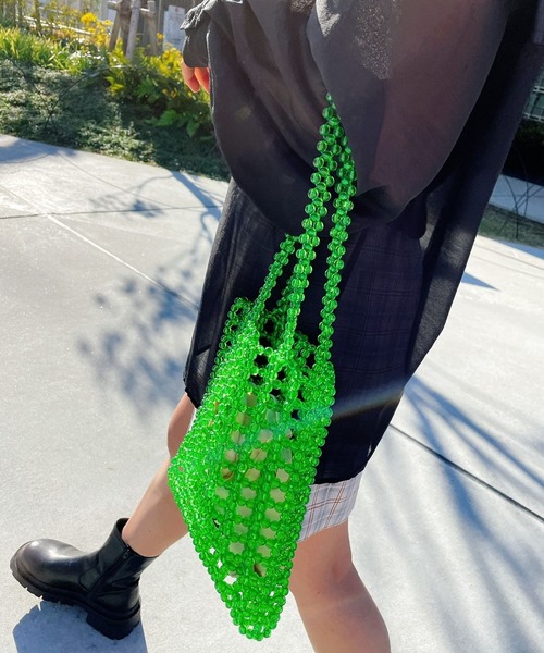 Me%(ミィパーセント)の「スカシビーズバッグ(ショルダーバッグ・レディース・グリーン系その他/その他・FREE)」の9枚目の写真