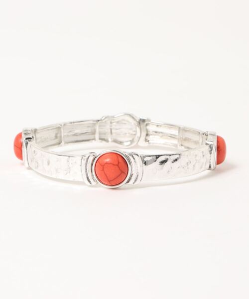 チャイハネ（チャイハネ）の「【チャイハネ】ストンティークバングル（バングル/リストバンド・レディース・ホワイト/レッド/ターコイズブルー・FREE）」の6枚目の写真