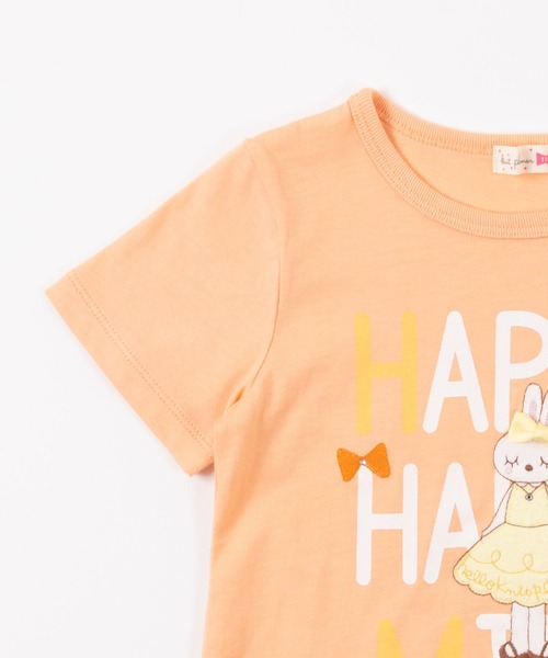KP(ケーピー)の「【TioTio抗ウィルス加工】mimiちゃんアップリケとロゴプリント半袖Tシャツ(100-130cm)(Tシャツ/カットソー・キッズ・オレンジ/オートミール・110cm/100cm/120cm/130cm)」の7枚目の写真